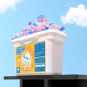 6 in 1 Laundry Detergent Pod, 30pcs/box Multifunctional Washing Machine Laundry Bead for Apartment & Dormitory, Essentials Cleaning Supplies, Clearance Household Items, Care Cleaning Products, Men's Gifts, Laundry Clean Pods, Fragrance Detergent Beads