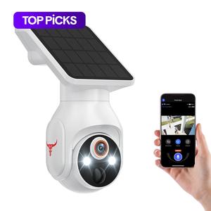 Wireless Solar Security Camera for Outdoor, Battery-Powered WiFi Surveillance, Human Detection, Color Night Vision, 2.4g WiFi, Live View & Cloud Storage, Home Security Cameras