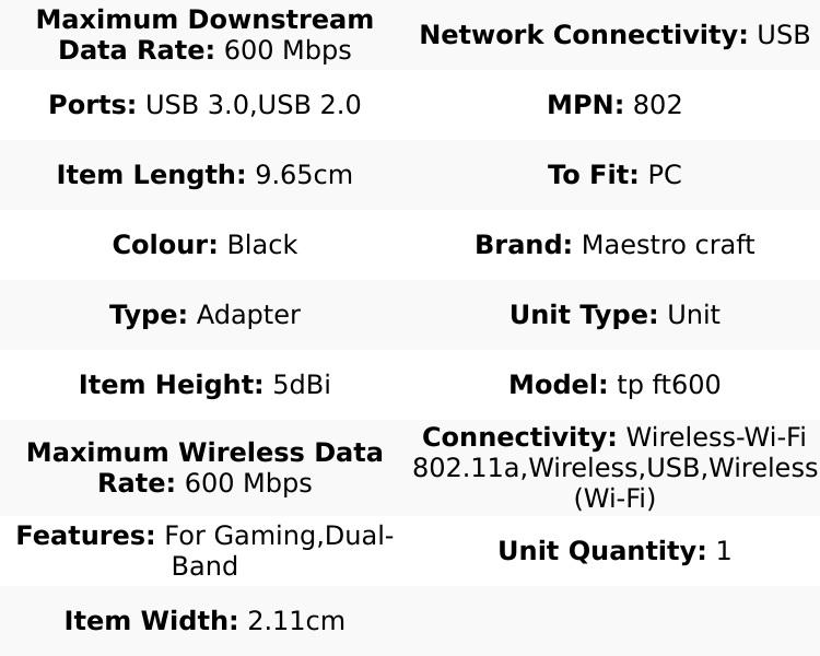 Product Introduction of 9900Mbps Wireless USB WiFi Adapter Dongle LAN 802.11/b/g/n 2.4Ghz Laptop PC TV 1