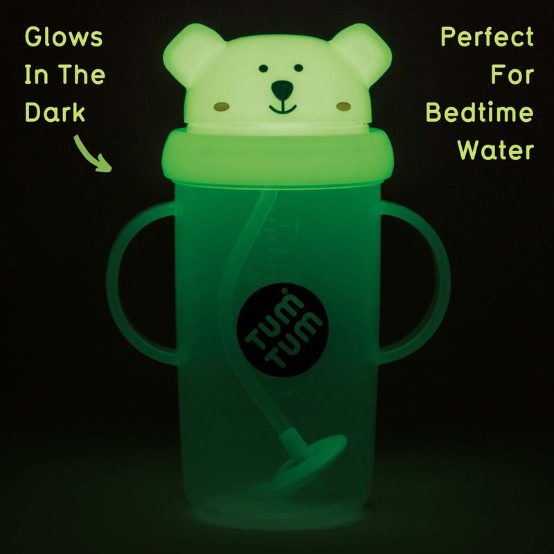 Tall Tippy Up Sippy Cup, with Weighted Straw (Valve Free), Glow In The Dark, Pete Polar Bear, 300ml, Series 3 2