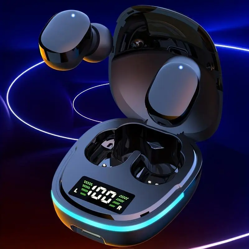 2024 Model Wireless Earbuds with LED Display, Touch Control, In-Ear TWS Design for Gaming & Sports, Compatible with iOS/Android - Sleek Metallic Charging Case Included, Earbuds Wireless 3