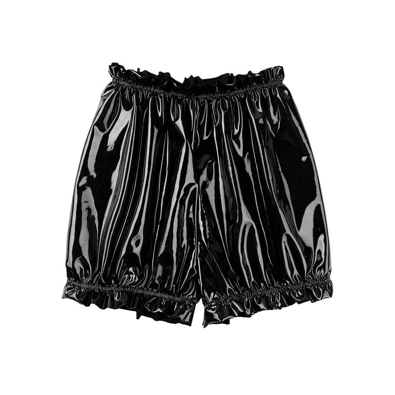Women's Patent Leather Ruffled Boxer Shorts – Clubwear, Party, Cosplay Outfit 2
