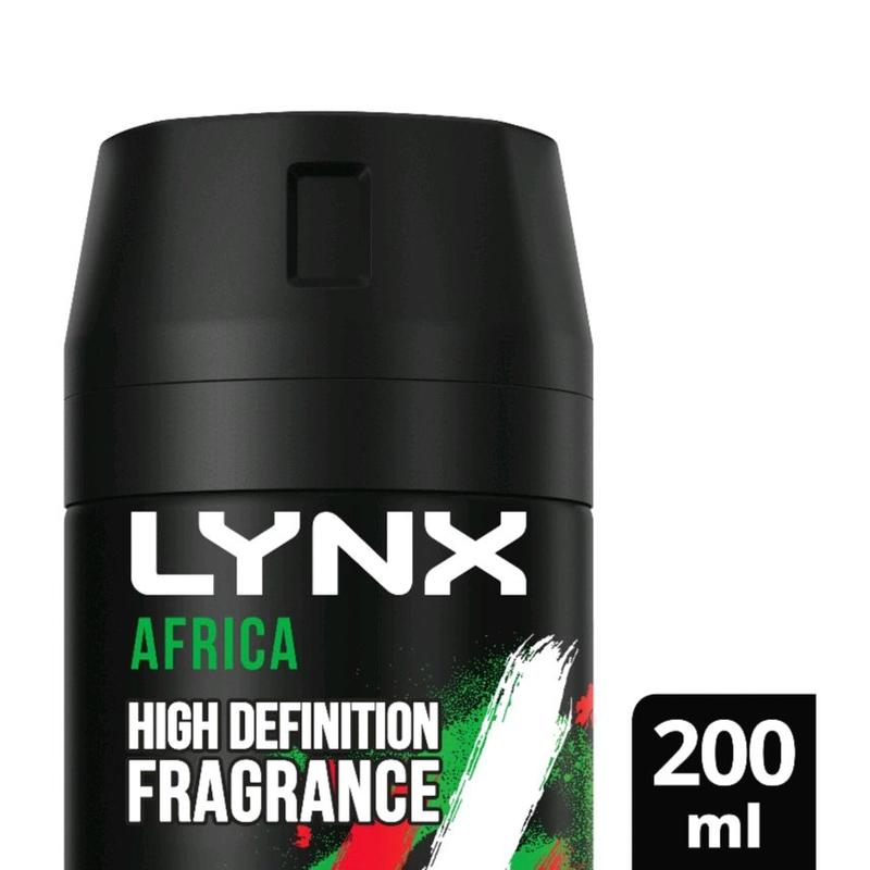 Lynx Africa Body Spray XL - 6 x 200ml Cans - Deodorant Body Care 2