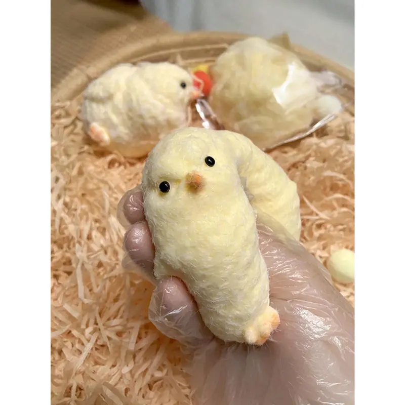 1pc Squeeze Chicken Toy, Stress Relief Animal Figurine, Decorative Collectible Toy 3