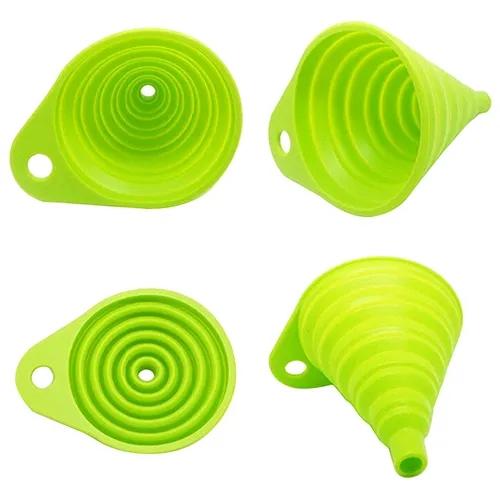 mini Foldable Funnel Silicone Collapsible Portable Funnels for Fuel Hopper Beer Oil Kitchen Accessories Tools Items 3