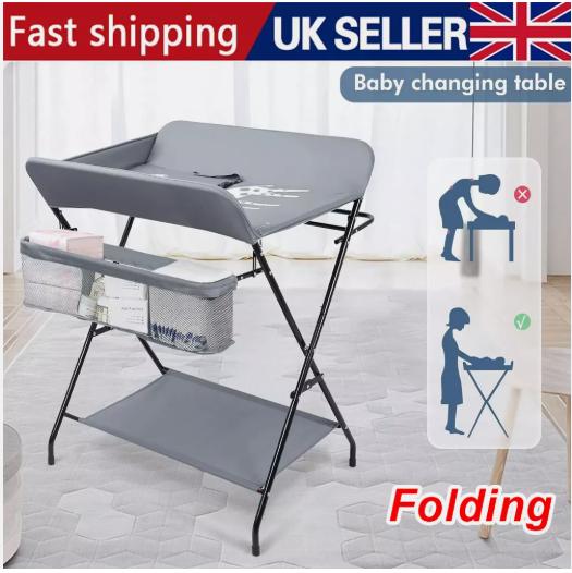 Product Introduction of Baby Changer Table Folding Nursery Changing Station Unit with Storage Organizer 1