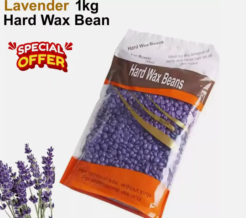 Depilatory Hard Wax Beans Lavender 1KG Hot Brazilian Waxing Beads Hair Removal
