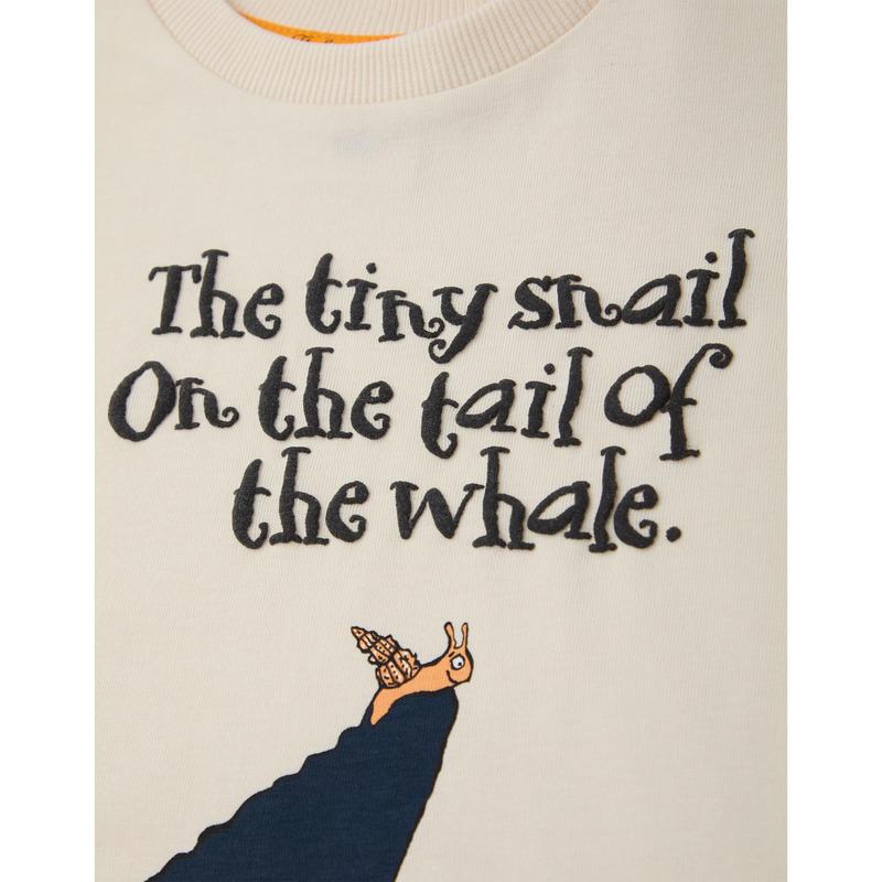 Vanilla Underground x Gruffalo & Friends Unisex Kids Beige The Snail & The Whale Short Sleeved T-Shirt 5