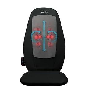 Product Introduction of HoMedics Shiatsu Back and Shoulder Massager - Adjustable Massage Chair, Ease Stiffness / Tension with 3 Zone Settings, Relax Full, Upper + Lower Back Muscles, Roller, Vibration, Soothing Heat – Black 13