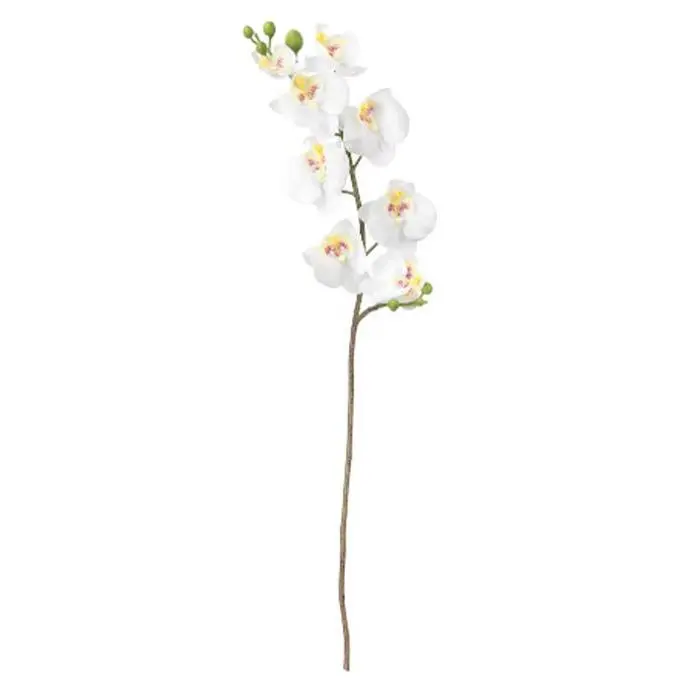 SMYCKA Artificial Orchid Flower – White, Decorative Faux Bloom