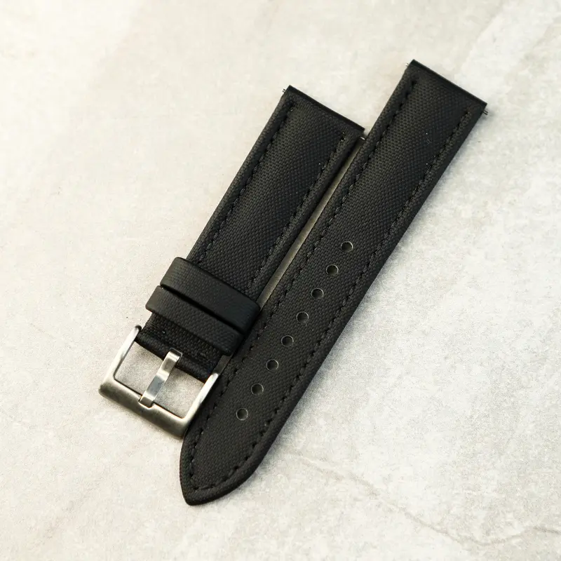 AeroSail Sail Cloth Watch Strap In Black 0