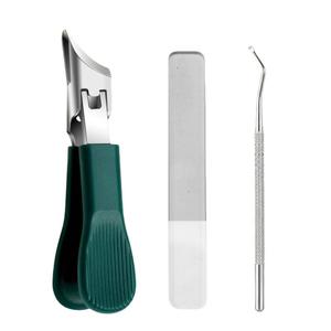 Stainless Steel Nail Clipper Set, 3 Counts/set Multifunctional Large Opening Anti-splash Nail Clipper, Professional Nail Care Manicure Clipper for Home & Salon Use, Nail Care, Cuticle Pusher, Nail Nippers, Nail Supplies