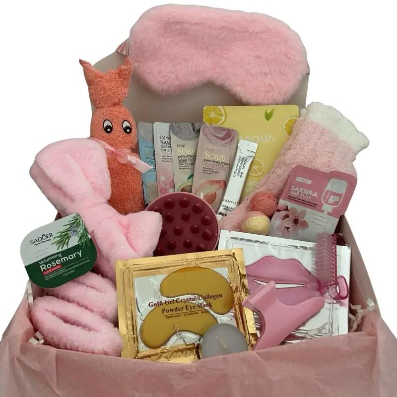The Ultimate Self Care Gift Set, pamper spa at home, luxury skincare & relaxation essentials, perfect birthday gift, self care gift, girls night in, pamper gift box, beauty and wellness set, includes face masks, scrubs, bath bombs, socks,  Skincare, Lemon 1