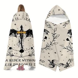 Animal Pattern Wearable Blanket, 1 Count Soft Throw Blanket, Air-conditioned Room Blanket, Warm Nap Blanket for Home Office Travel Camping