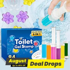 Portable Toilet Cleaning Gel, 6/60pcs Creative Flower Design Toilet Cleaner Gel, Household Toilet Cleaning Accessories, Summer Essentials