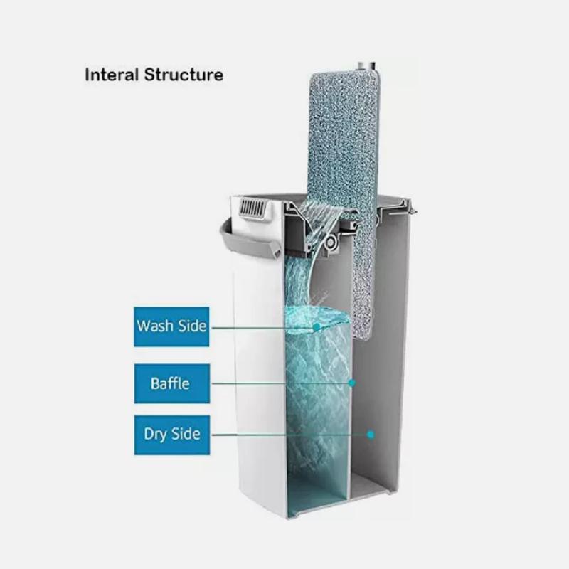 Product Introduction of MAGICAL Mop and Bucket Set Multi-Functional Wash & Dry Flat Squeeze 360°+2 Pads 9