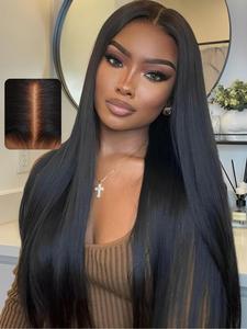 Glueless Pre Cut Pre Plucked Straight Wigs, Human Hair for Women, Wear Go Wig 4x4 Hd Lace Closure Wigs, Human Hair 180% Density Glueless Wigs, Human Hair 22-30 Inch