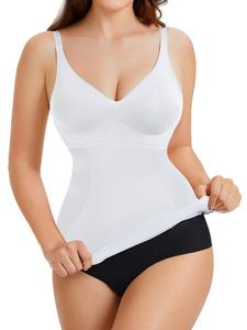 Women's Solid Adjustable Strap Shapewear Cami Top, Basic Minimalist Firm Tummy Control Compression Tank Top, Seamless Comfort Shapewear Top for Lady Daily Wear, Womenswear