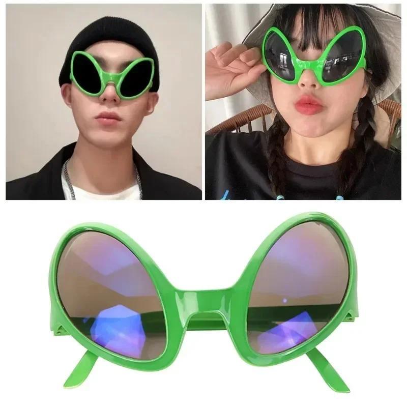 Alien Party Glasses Funny Sunglasses ET Sunglasses Holiday Dance Aliens Costume Alternative Shapes Rainbow Lenses Party Supplies 1