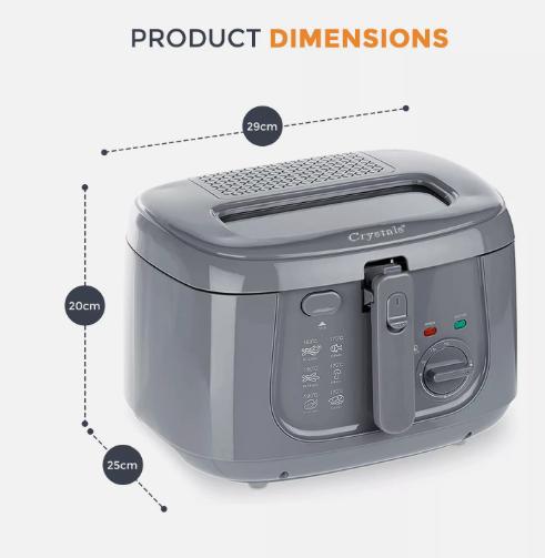 2.5L Deep Fat Fryer Chip Electric Non-Stick Pan & Safe Basket Handle With Window air 1