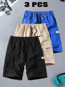 Men's Camo Print Cargo Shorts, Casual Regular Fit Drawstring Waist Shorts for Daily Wear, Men's Bottoms for All Seasons, Menswear