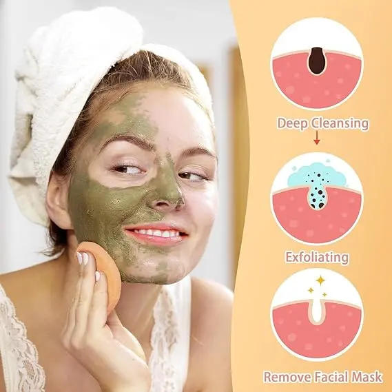 12 Pcs Makeup Sponges for Washing Face, Dry Wet Use - Facial Sponges 4