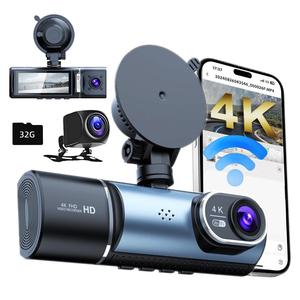 4K Car DVR, Car Driving Recorder with 3 Camera Lens, Wide Angle Car DVR with GPS, Car Video Recorder, Car Electronics, Car Dashcam Accessories, Dashcam, HD Dash Camera