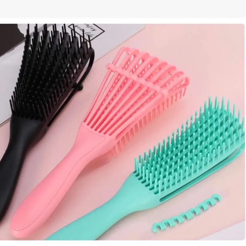 Professional Curly Hair Brush - Detangling Brush for Kinky Frizzy Wavy Coily Thick Afro 3a to 4c Hair Comb Hairbrush Haircare Heatless