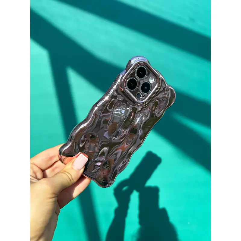 3D Bubble Bliss Phone Case - Metallic Rose Gold | Stylish and Protective Case with Textured Bubble Design 2