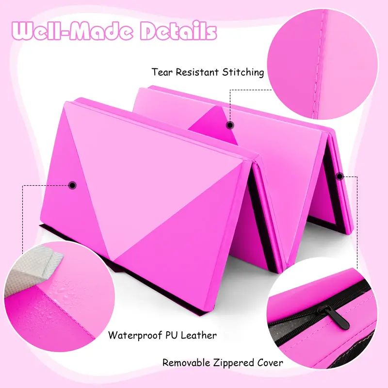 [UK SELLER] Must-Have 240cm PU Leather Folding Gymnastics Mat - Trending Now, Perfect for Home Workouts! Best Seller , Durable, Easy to Store, HOT ITEM, Fast UK Shipping 6