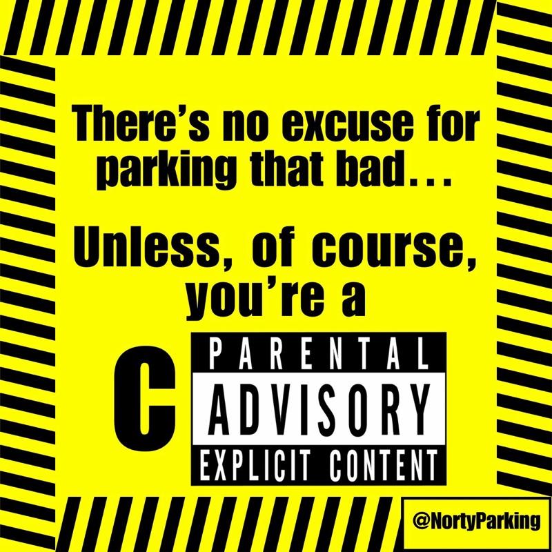 Prank Parking Stickers – 6x Mix pack - 2x Crayon, 2x Great work, 2x ‘C*NT’ - Joke Car Stickers for Awful Drivers 1