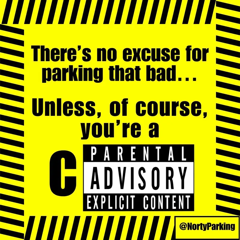 Prank Parking Stickers – 6x Mix pack - 2x Crayon, 2x Great work, 2x ‘C*NT’ - Joke Car Stickers for Awful Drivers 1