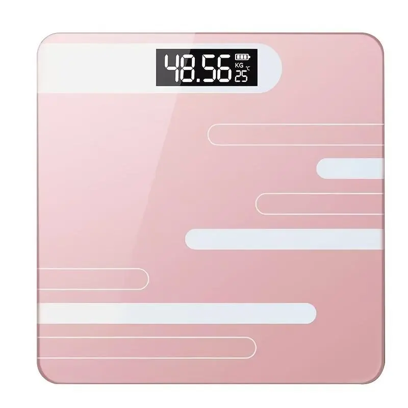 1 stylish black digital scale with LCD display - precision floor-mounted health scale, battery powered (36V and below), ideal for bathroom use Healthcare 7