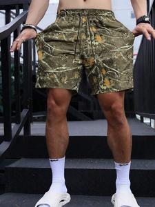 Men's Camo Print Shorts, Casual Loose Camo Print Shorts for Summer, Fashion Men's Bottoms for Daily Wear