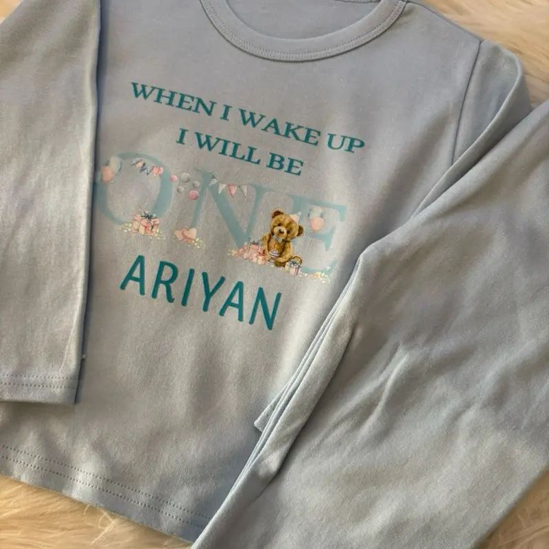 Personalised Children's Birthday Pyjamas - Pink or Blue, Any Theme 4