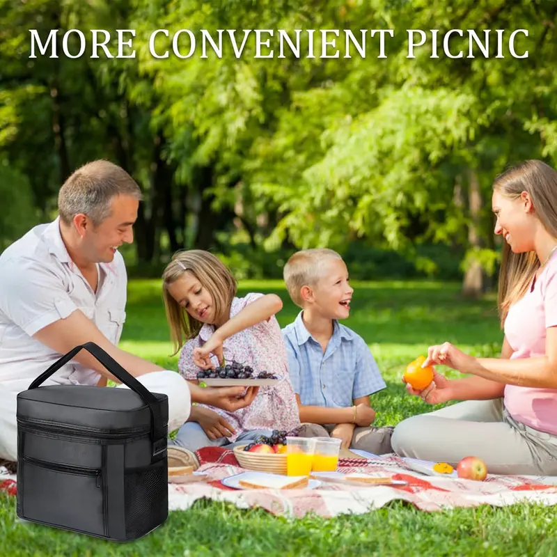 Cool Bag,10L Soft Cooler Bag,insulated cooler bag,Thermal Food Delivery Bag,Picnic Bag, Portable Cooling Bag for Camping, Picnic,Outdoor, Travel, BBQ,27x17x24cm 2