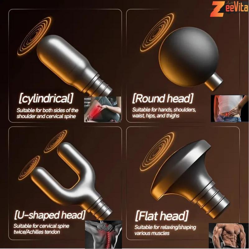 Product Introduction of Powerful Mini Massage Gun Deep Tissue, Muscle Percussion Massager with 6 Speeds for Pain Relief Recovery, Portable Massager for Muscle Tension Shoulder Back Body Neck Arm Legs Relaxation 4