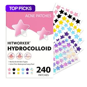 Hydrocolloid Acne Patches, Pimple Patches, 240pcs/box Star Shaped Acne Cover Patches, Facial and Skin Care Tool Stickers for Women & Men