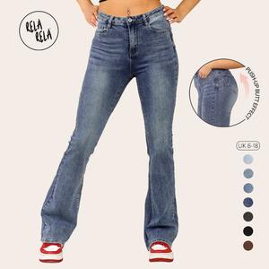 RELA RELA Women's Stretchy Push Up Flared Jeans UK 6-18