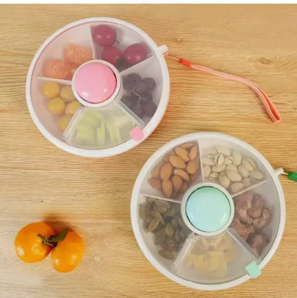Rotating Snack Container Kids Snack Spinner Storage Boxes Kitchen Utensils