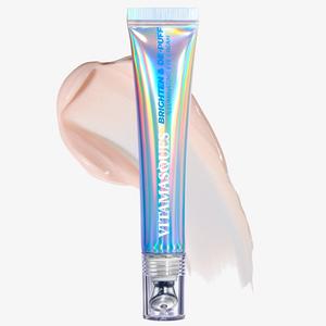 Vitamasques Brighten & De-puff Illuminating Eye Cream that gives Comfort with a Lightweight cream serum and cooling Applicator for Daily under-eye treatments featuring Hyaluronic Acid, Aloe Vera, Green Tea and Niacinamide