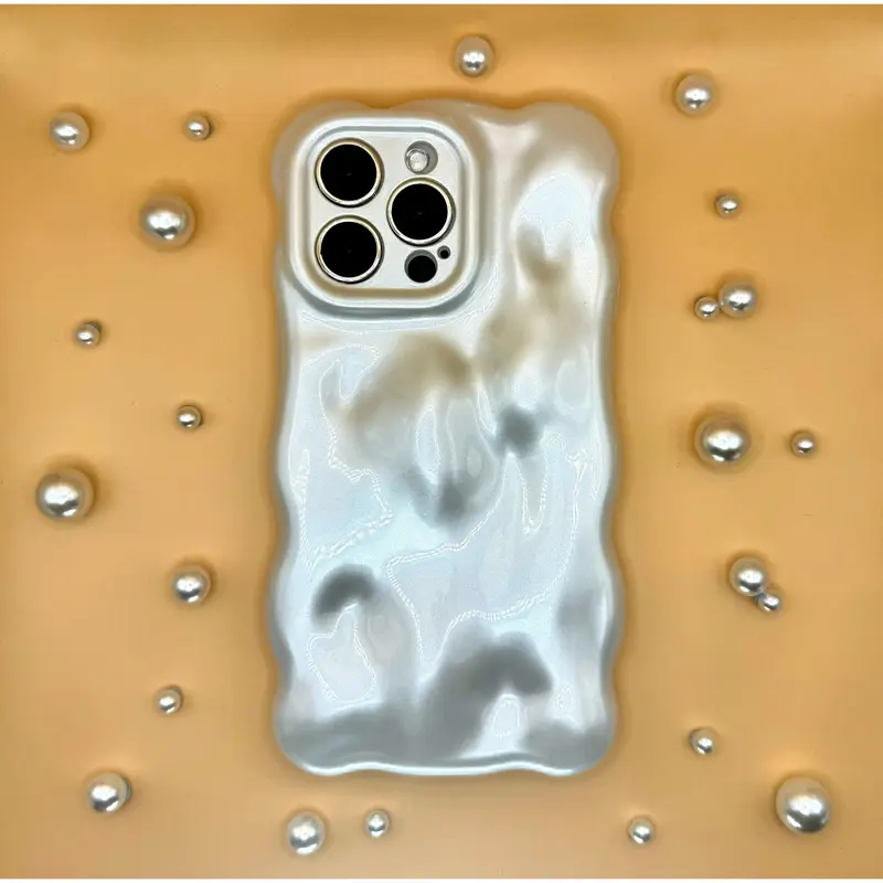 3D Bubble Bliss Pearly White Phone Case 0