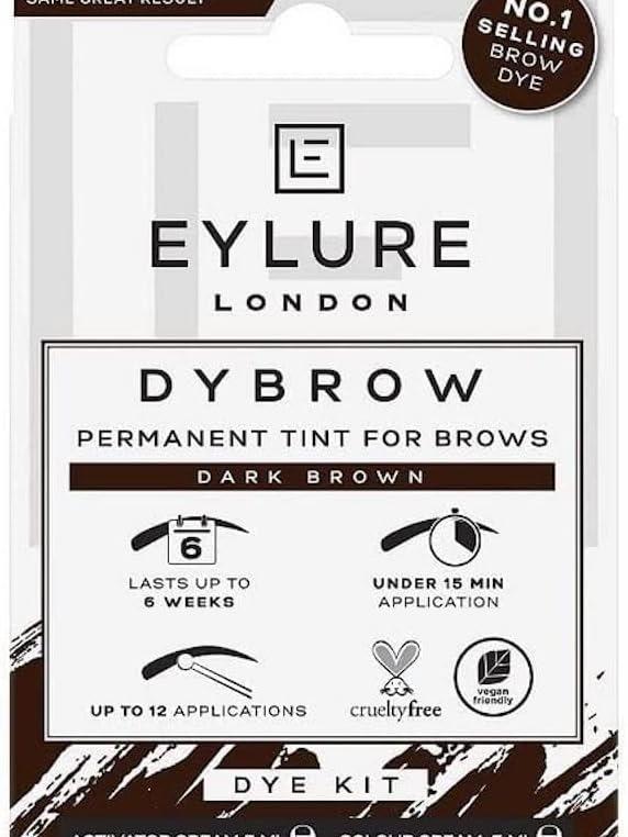 Eylure Dybrow Permanent Tint for Brows Dye Kit Mid Brown 3