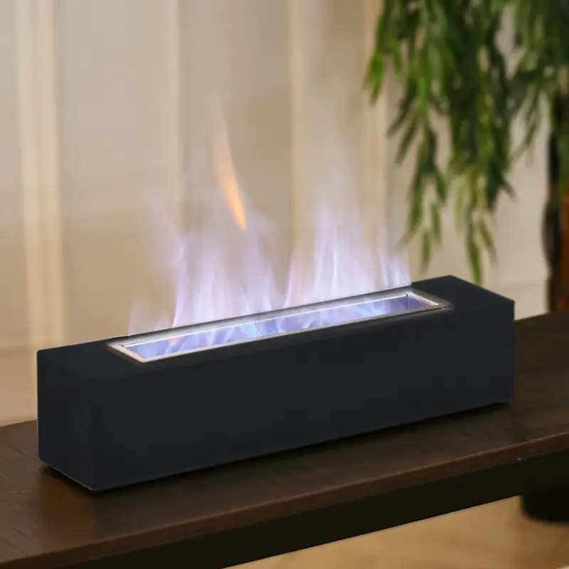 Concrete Rectangle Bio-Ethanol Outdoor Tabletop Fireplace Overall Dimensions: 40cm W x 10cm D x10cm H 3