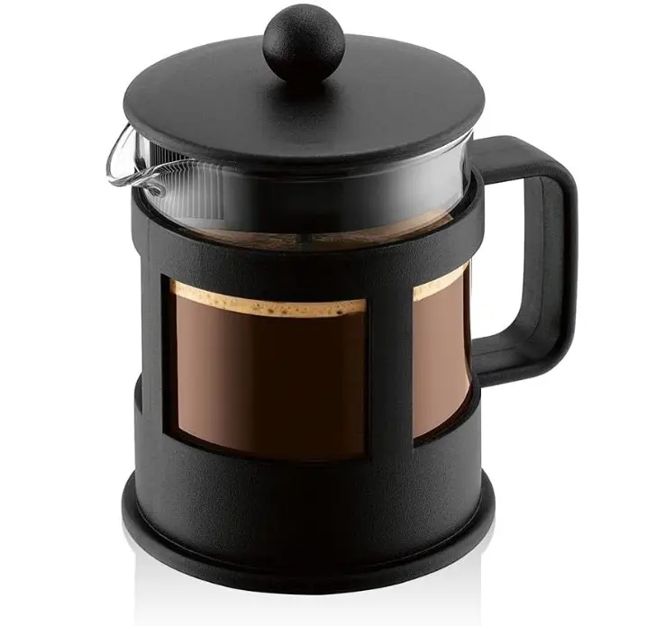 BODUM 1784-01 Kenya 4 Cup French Press Coffee Maker, Black, 0.5 l, 17 oz 0