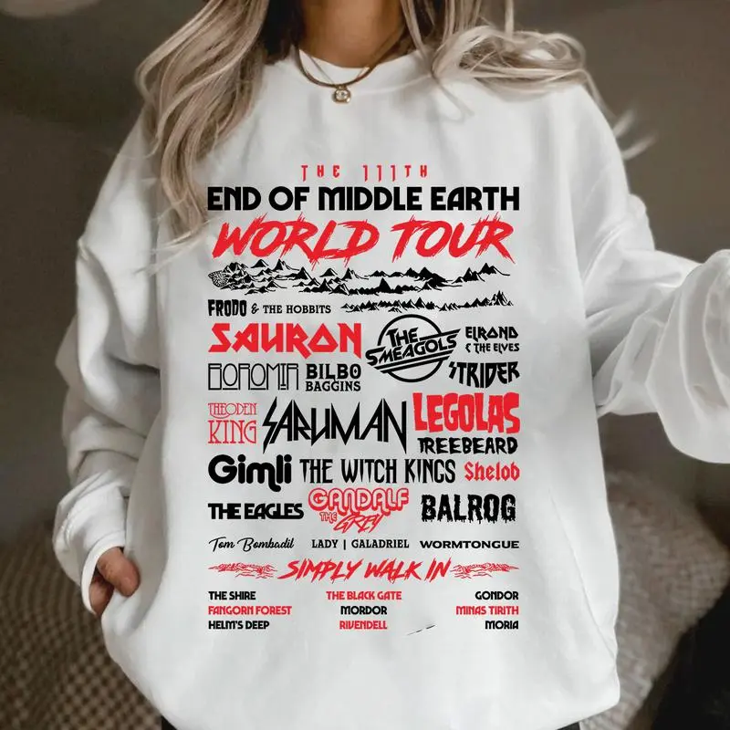 LOTR Middde Earth World Tourr T shirt Hoodie Sweatshirt 0