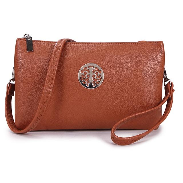 Plain Small Crossbody Bag With Tree Of Life Detail Different Colours 4