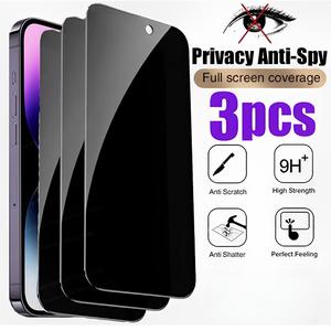 HD Privacy Anti-Spy Screen Protector, Tempered Glass Film, Full Coverage with Black Edge, Anti-Scratch & Anti-Oil Coating, High Definition Clear Display Protection, 3 Pack For iPhone Series Accessories