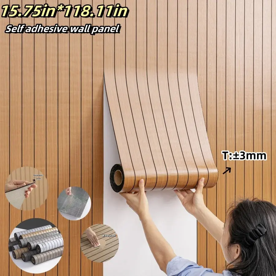 1 Roll Self-Adhesive Wall Panel SXP Foam Stickers, Peel and Stick 3D Wall Sticker – Easy DIY for Ceiling, Living Room & More