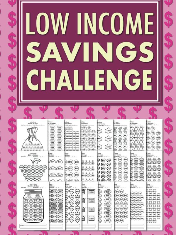 Low Income Savings Challenge Book: Simple Money Savings Challenges Tracker for Women, Easy Way to Save Money $100, $150, $200, $250, $300, $400, $500, $1000, $1500, $3000, $5000, $10000… Paperback 0